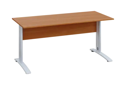 EPK 17 - 16 stůl kancelářský, kovová podnož bílá, deska 18 mm, široký 1600, olše jantar